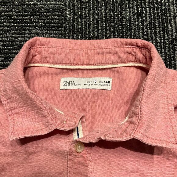 Zara Rustic Red Long Sleeve Button Up Shirt Size 10 - Picture 3 of 4